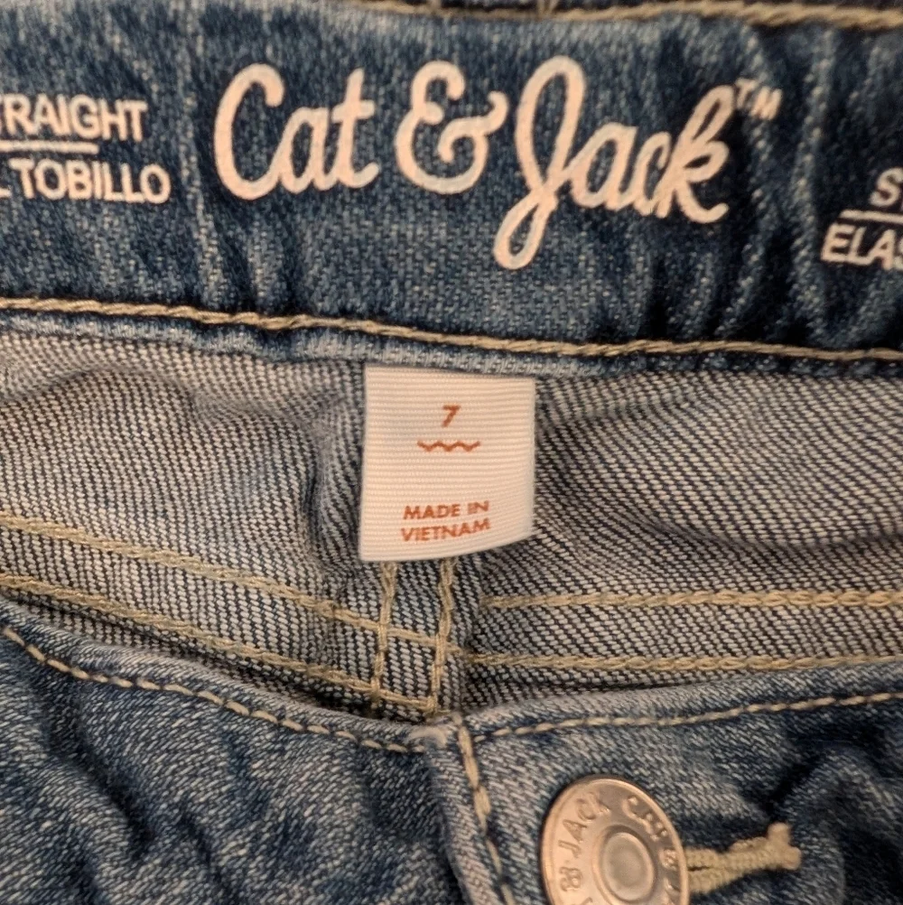 Cat & Jack Dark Wash Kids Denim Jeans Cotton Size 7